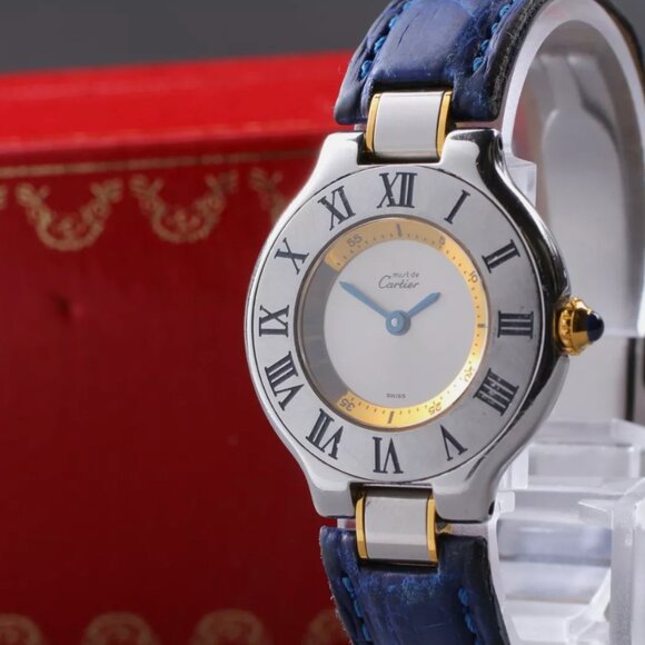 Cartier Limited Edition Blue Strap Ladies Watch - Picture 2 of 6